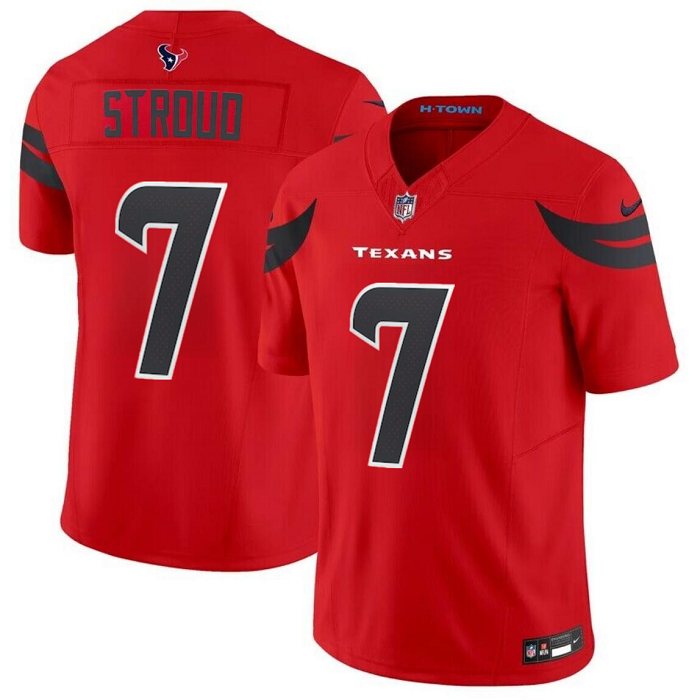 Women Houston Texans Active Player Custom Red 2024 Alternate Vapor F.U.S.E. Limited Stitched Jersey